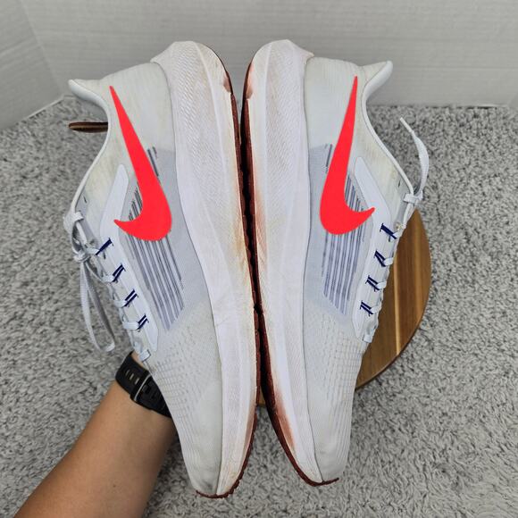 Nike Mens Air Zoom Pegasus 39 Grey Bright Crimson Gym Running Shoe 14 DH4071-007 - Picture 8 of 13
